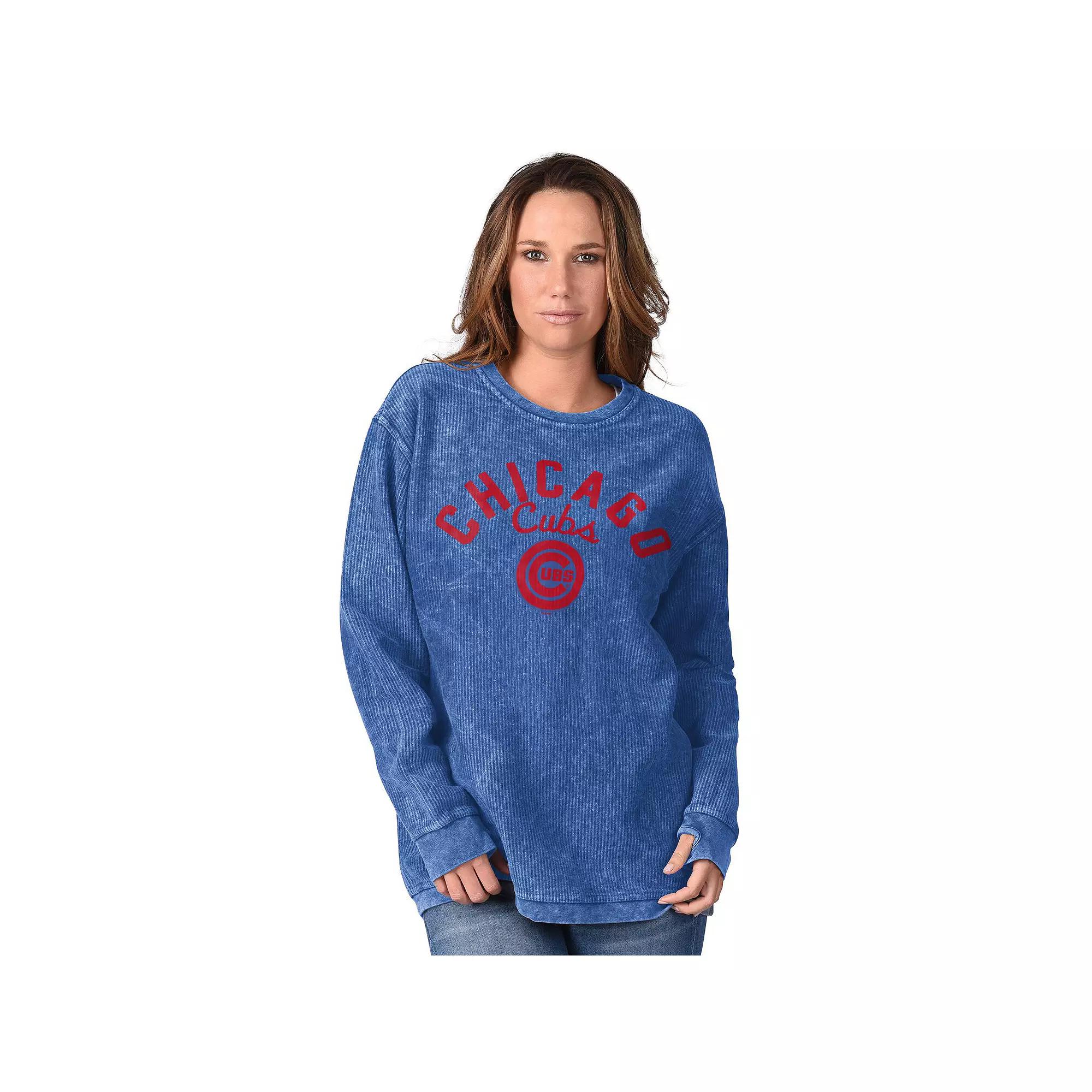 Women's G-III 4Her by Carl Banks Royal Texas Rangers Comfy Cord Pullover Sweatshirt,  Product Image