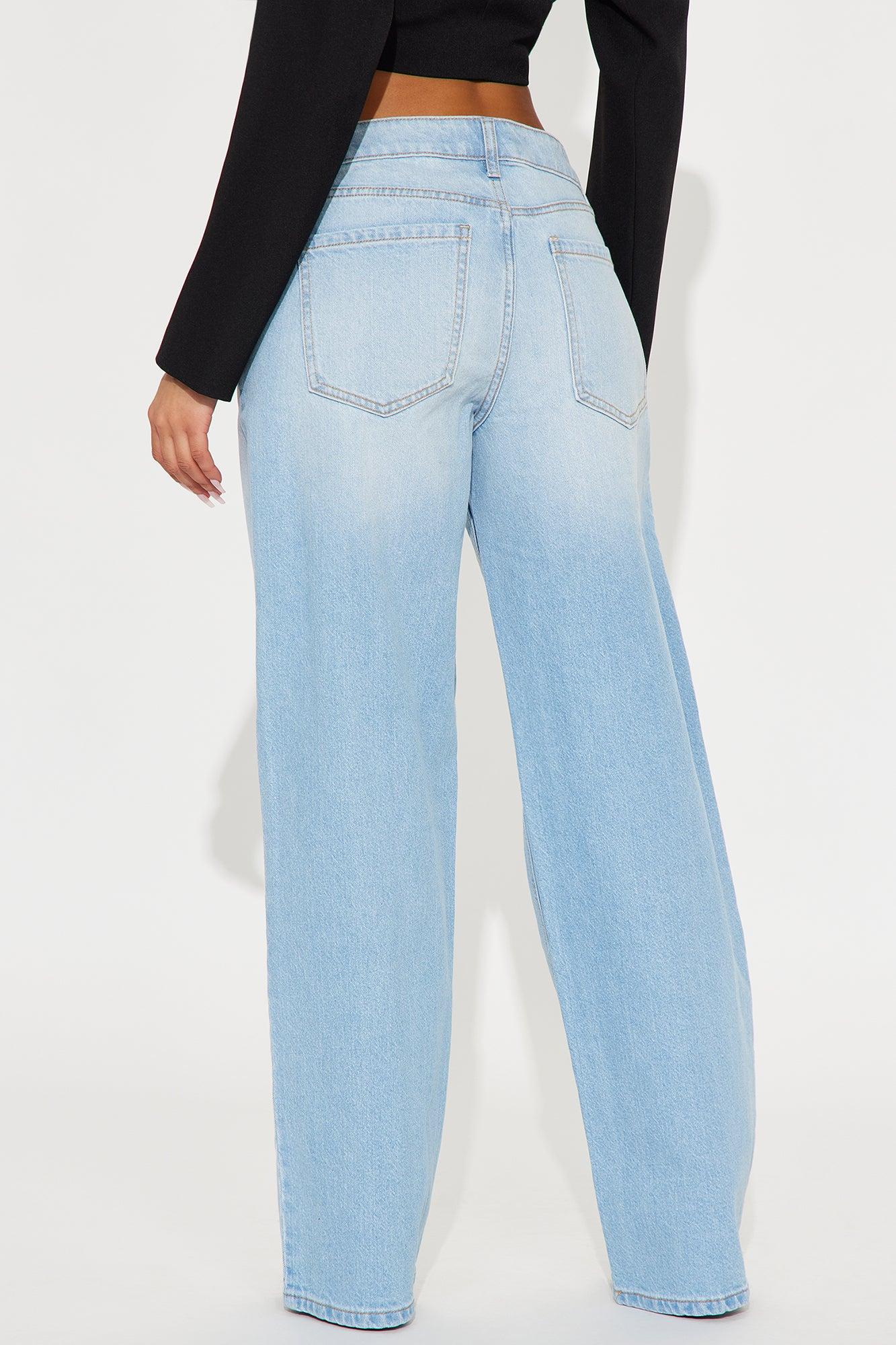 Alvie Ripped Straight Leg Jeans - Light Wash Product Image