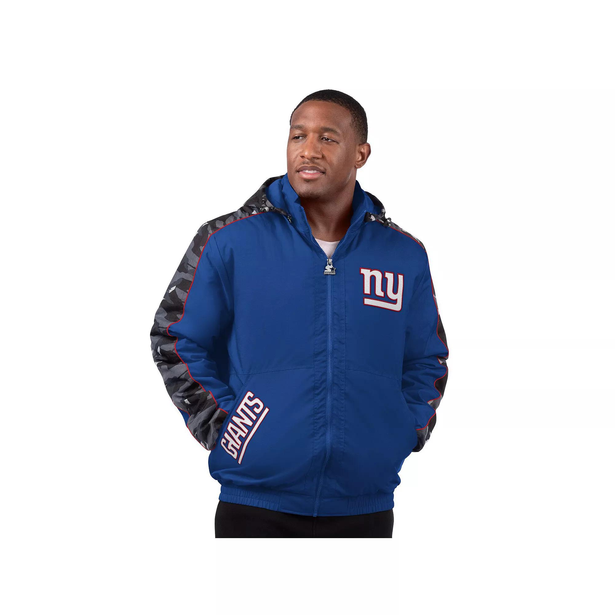 Men's Starter Royal New York Giants Thursday Night Gridiron Full-Zip Jacket,  Product Image