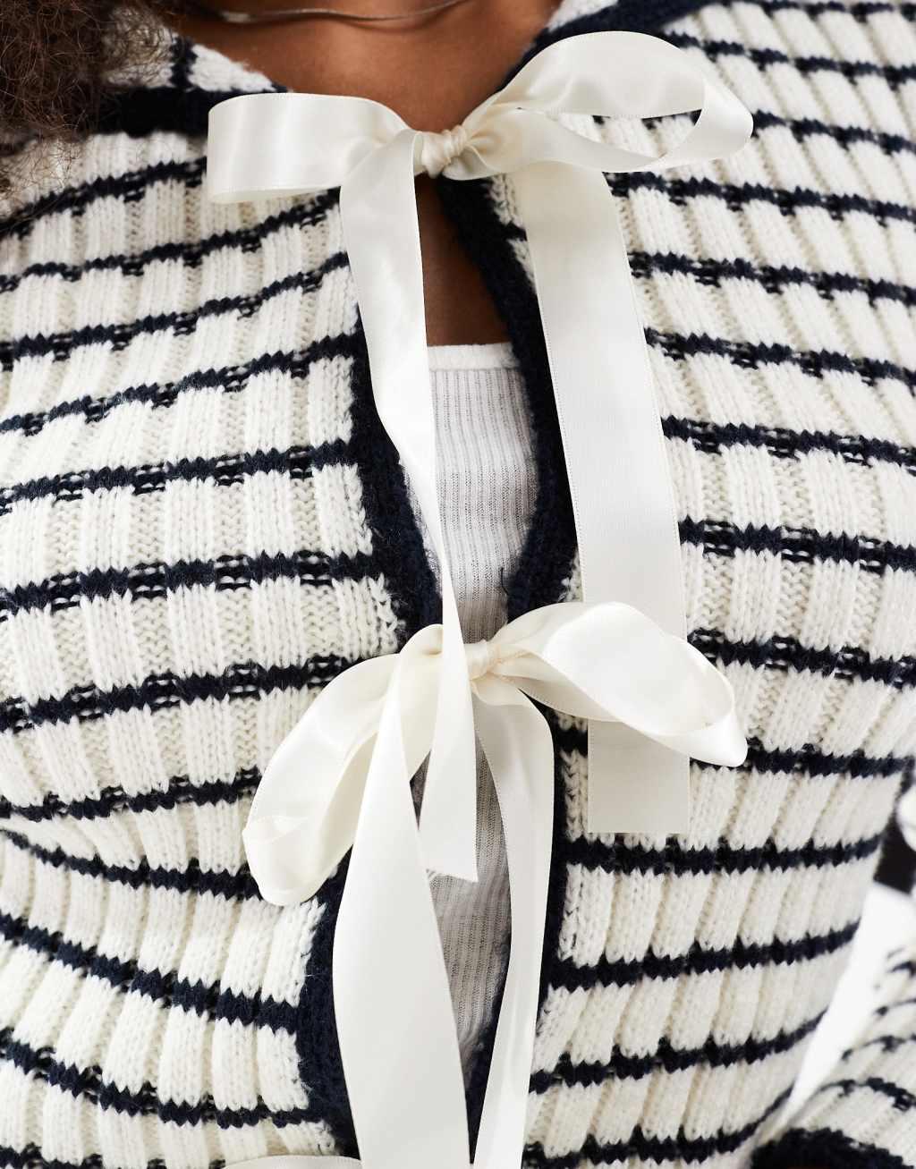 Miss Selfridge striped sailor cardigan Product Image