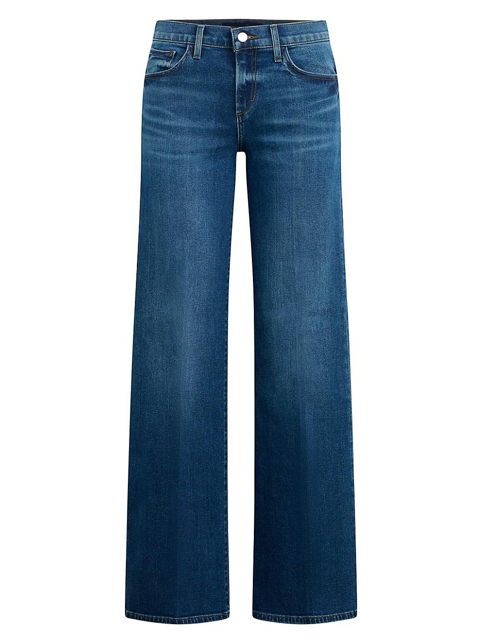 Womens The Lou Lou Low-Rise Wide-Leg Jeans Product Image