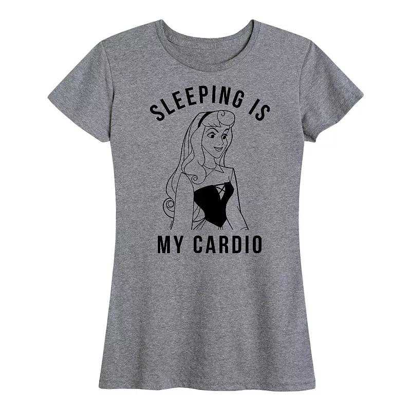 Disney Princess Aurora Women's Sleeping Is My Cardio Graphic Tee, Girl's,  Product Image