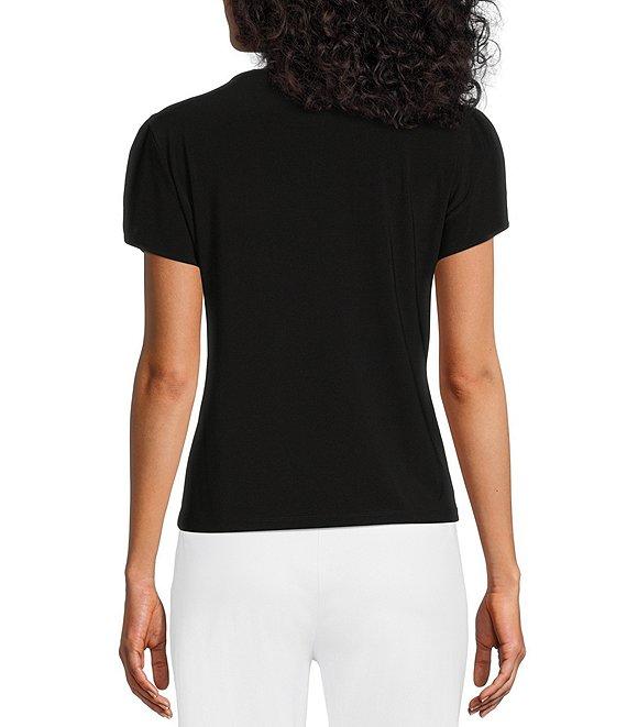 Preston & York Arianna Short Tulip Sleeve Crew Neck Knit Shirt Product Image