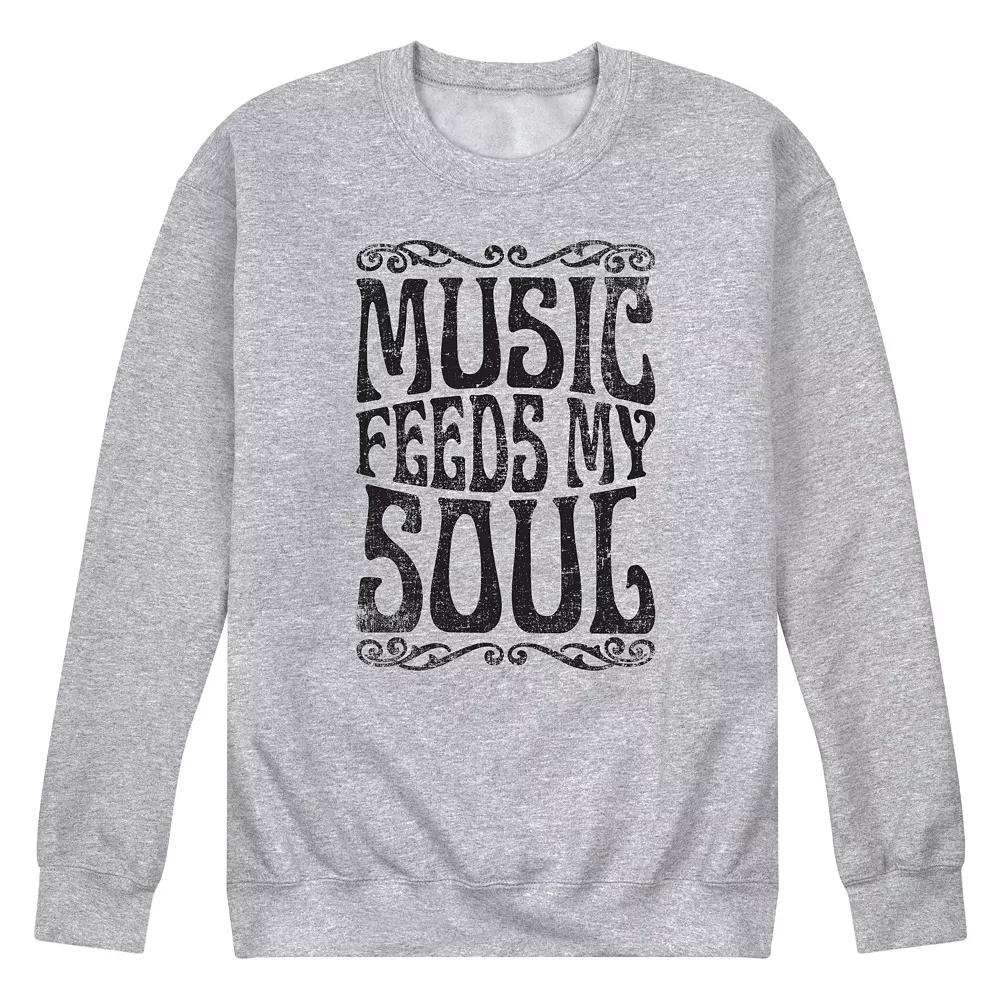 Men's Music Feeds My Soul Fleece Sweatshirt,  Product Image