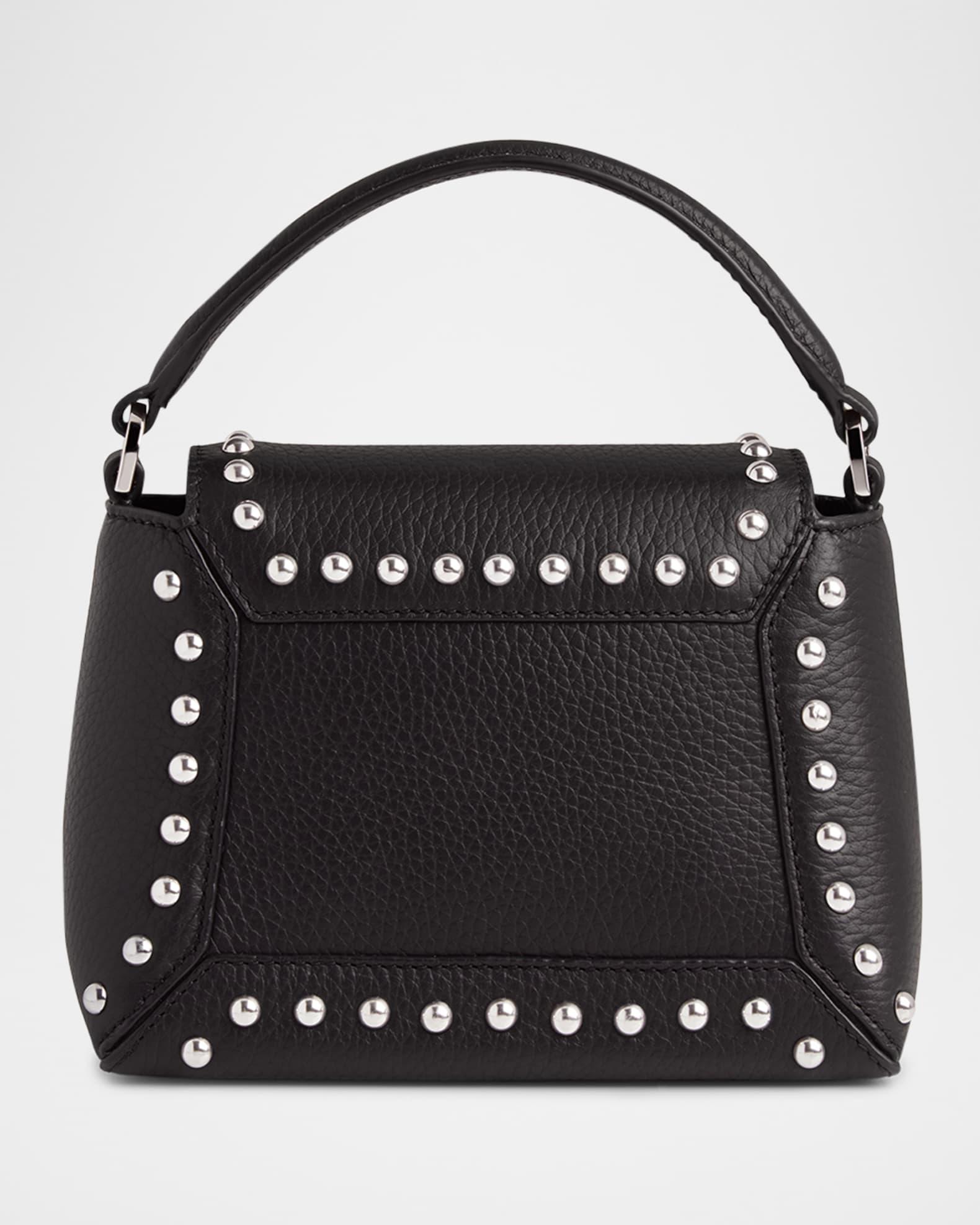Mosaic Nano Studded Leather Top-Handle Bag Product Image