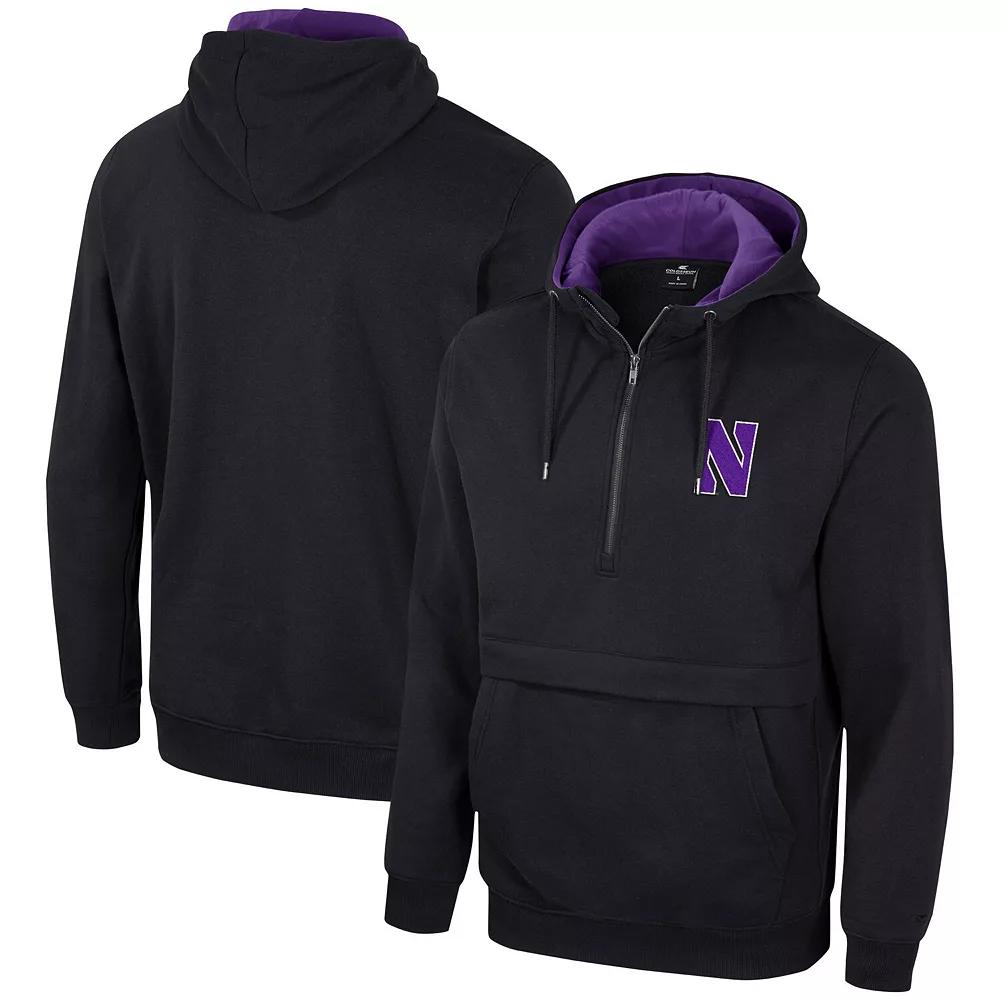 Men's Colosseum Black Rutgers Scarlet Knights Half-Zip Hoodie,  Product Image