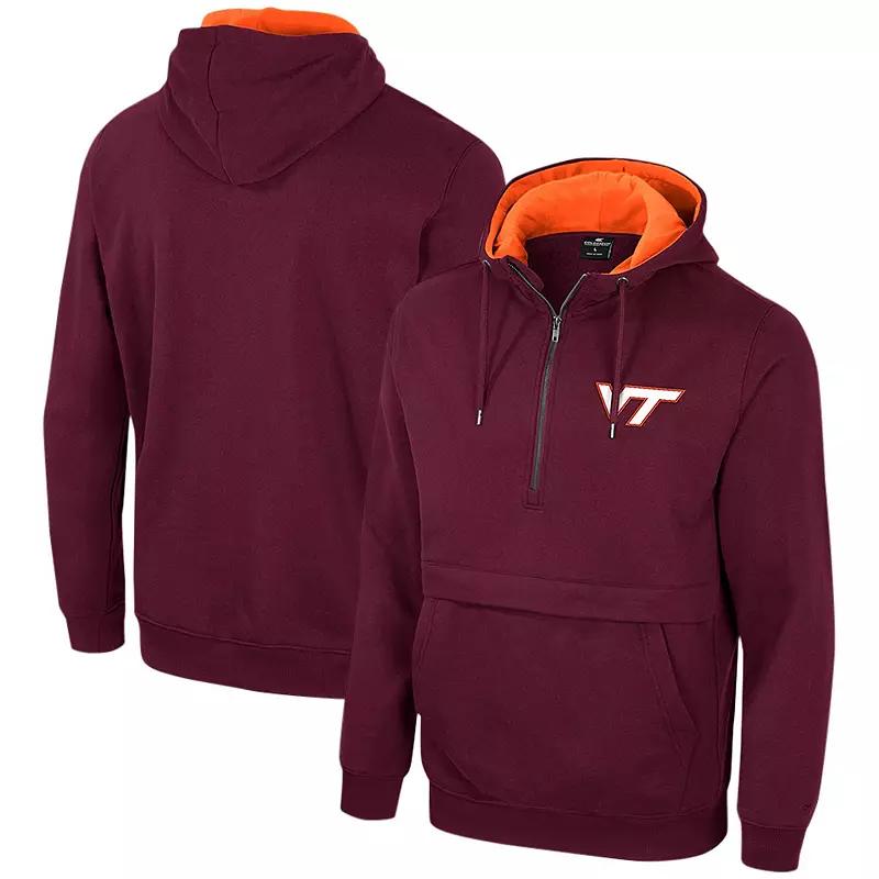 Men's Colosseum Maroon Virginia Tech Hokies Half-Zip Hoodie, Size: Medium, Red Product Image
