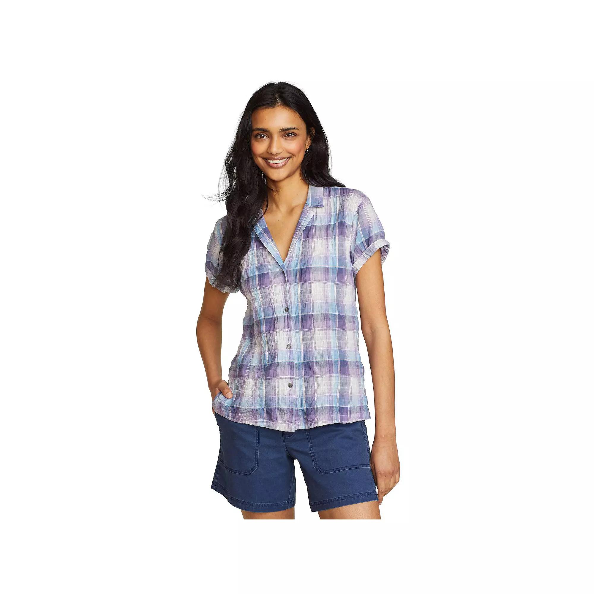 Women's Eddie Bauer Short Sleeve Packable Camp Shirt,  Product Image
