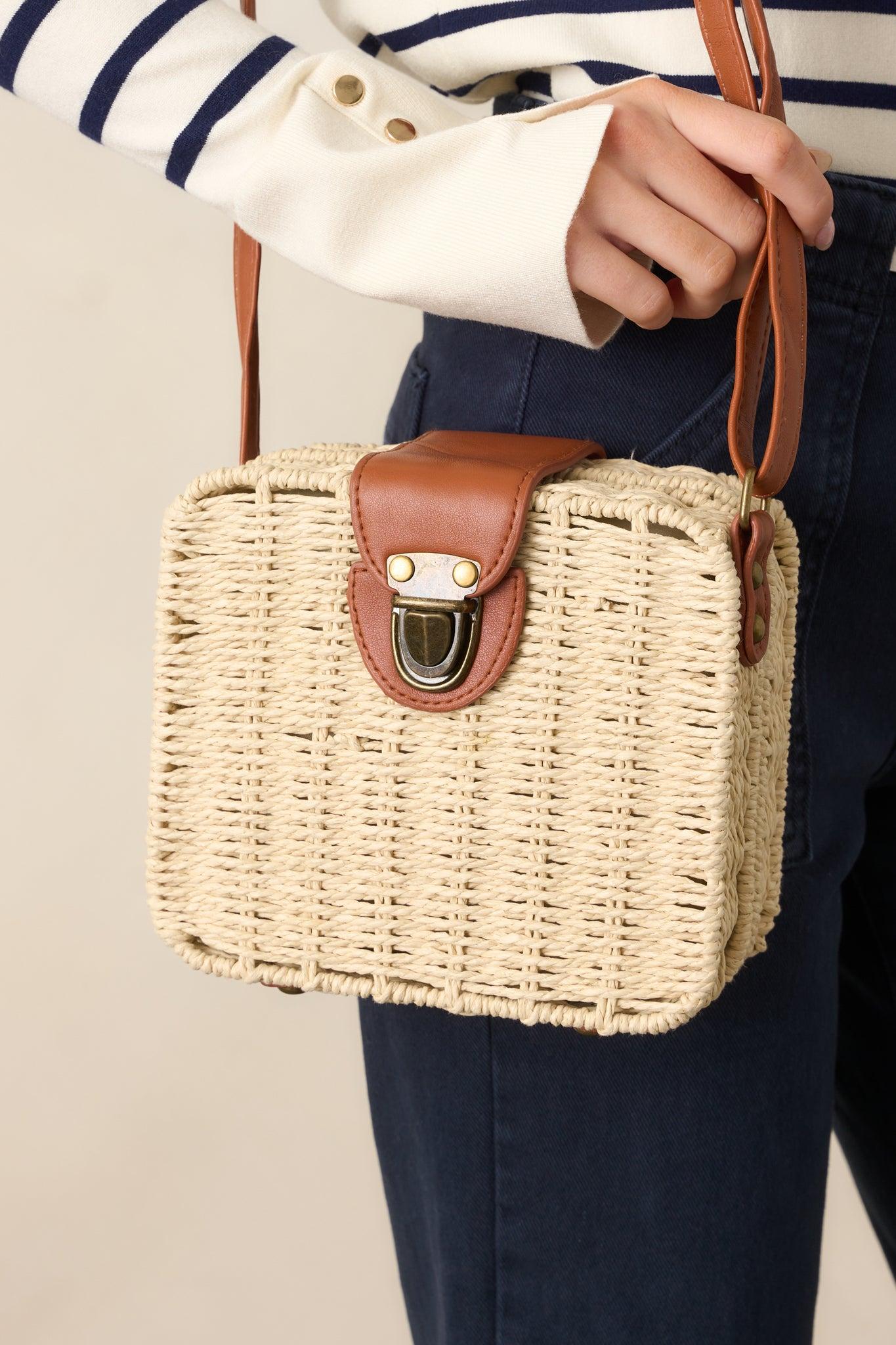 Already There Ivory Natural Whicker Handbag Product Image