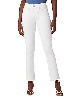 Hudson Nico Mid Rise Straight Ankle Jeans in White Product Image