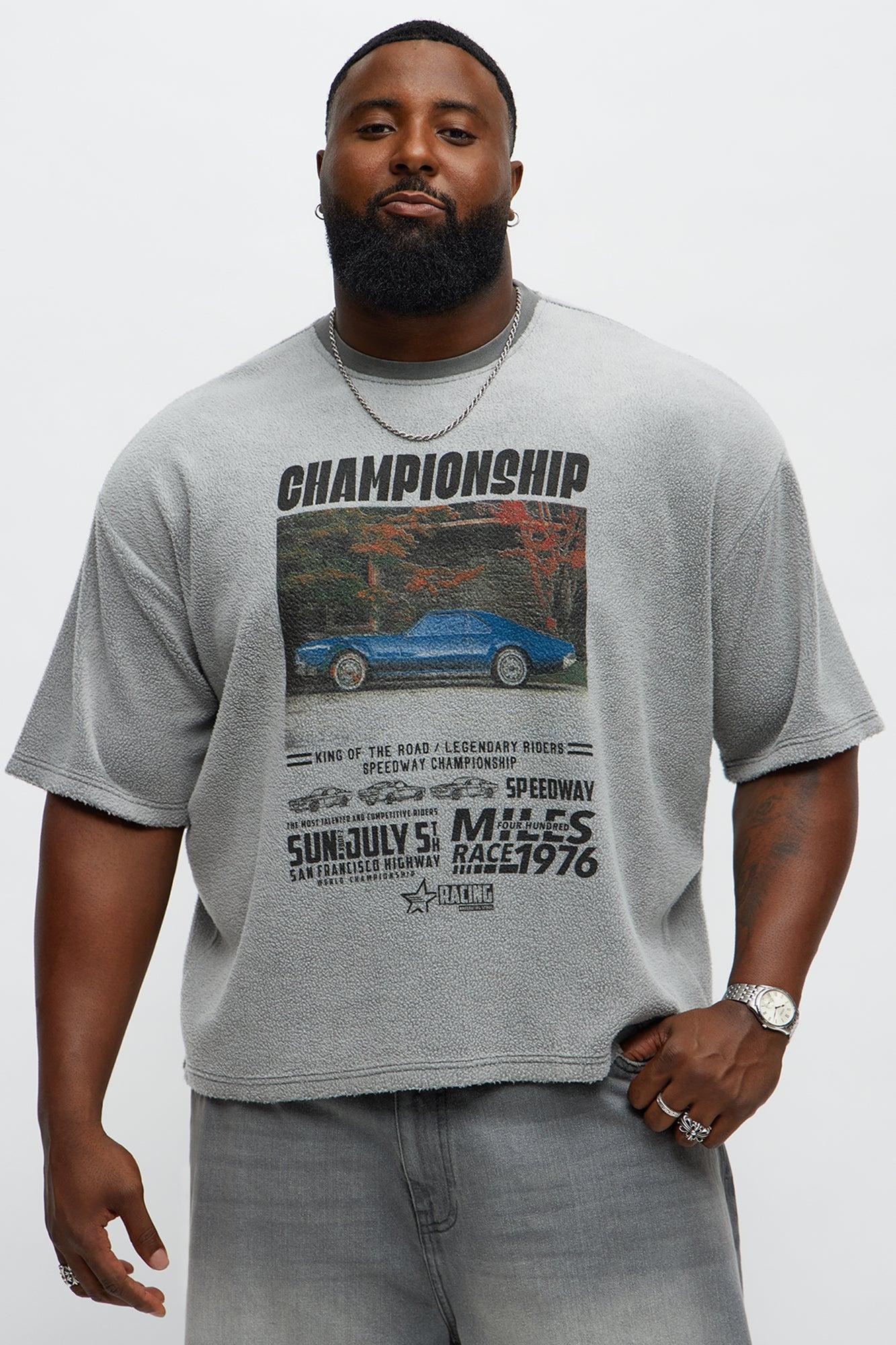 Racing Champs Oversized Tee - Heather Grey Male Product Image