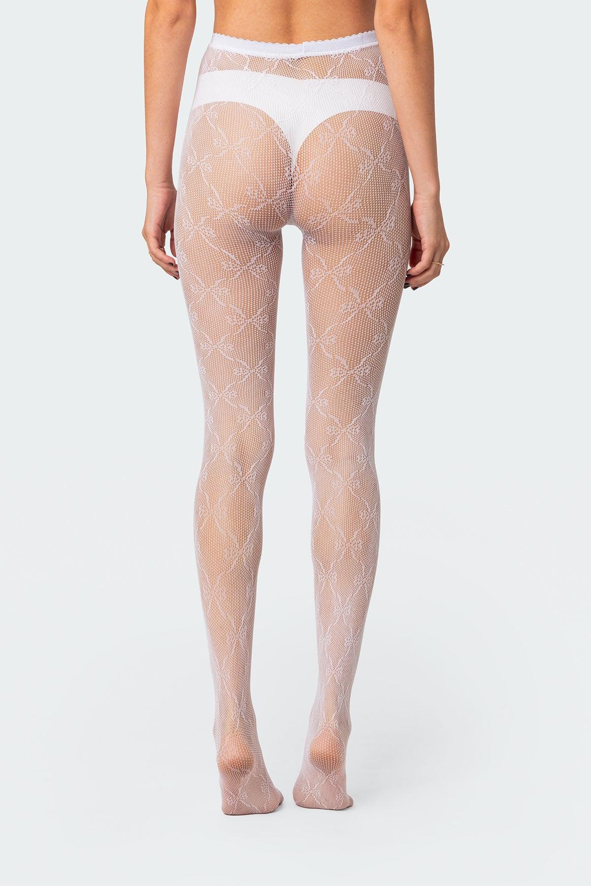 Embroidered Lacey Tights Product Image
