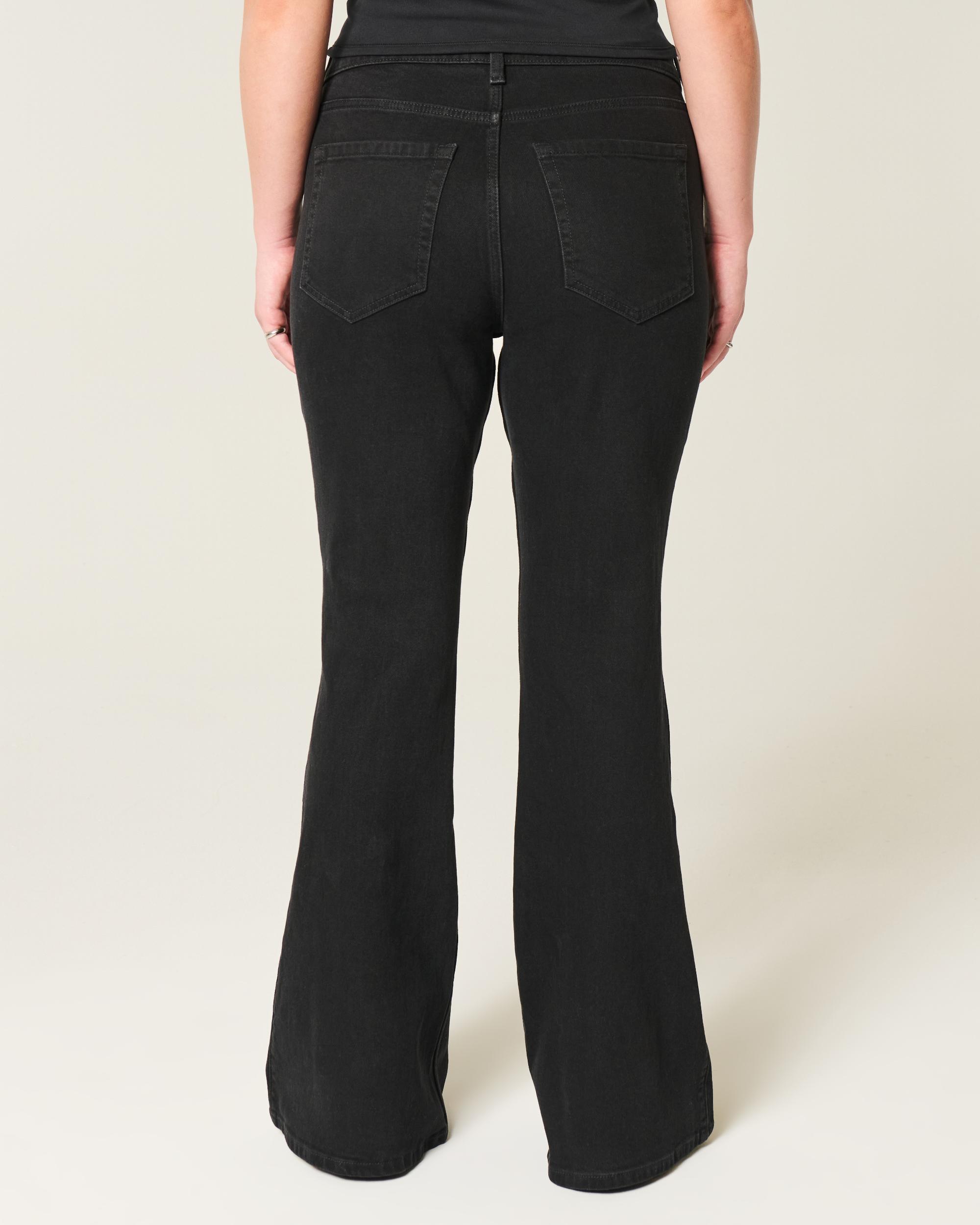 High-Rise Black Flare Jeans Product Image