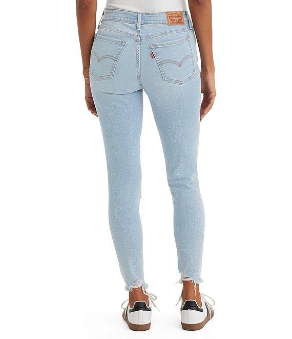 Levi's® 711 Mid Rise Frayed Hem Skinny Jeans Product Image