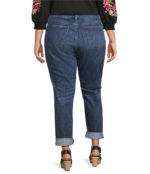 KUT from the Kloth Plus Size Catherine Mid-Rise Boyfriend Roll-Up Cuff Jeans Product Image