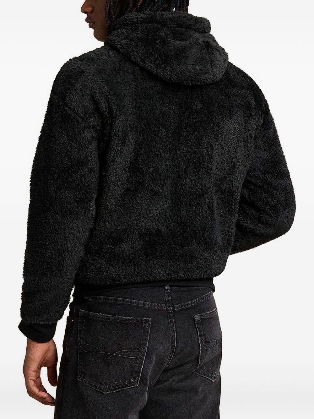 logo-embroidered fleece hoodie Product Image