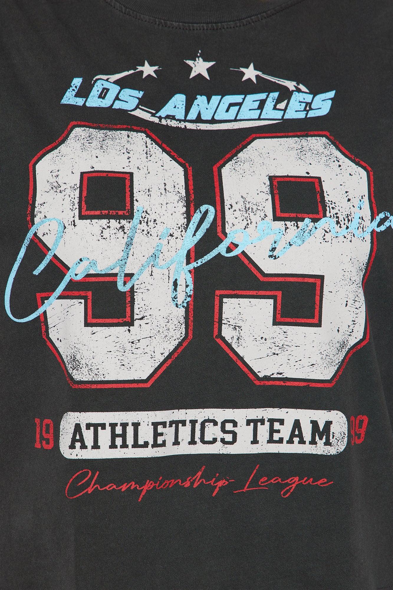 99 California Team Washed Cropped Tee - Black Wash Female Product Image
