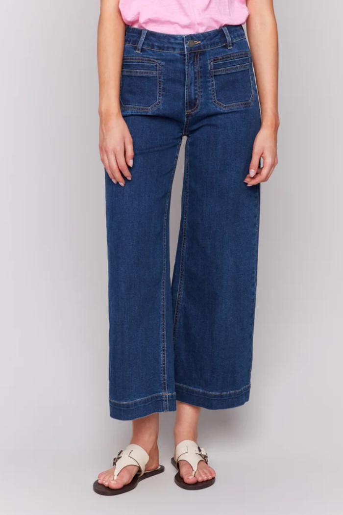 Patch Pocket Flare Jeans Product Image