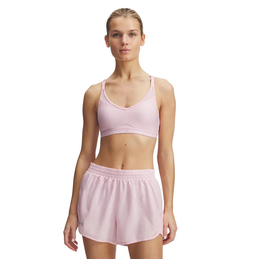 Women's Under Armour Crossback Low-Impact Sports Bra, Size: Small, Prime Pink Product Image