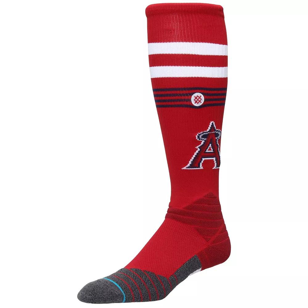 Men's Stance Red Los Angeles Angels Diamond Pro OTC Socks, Size: Large Product Image