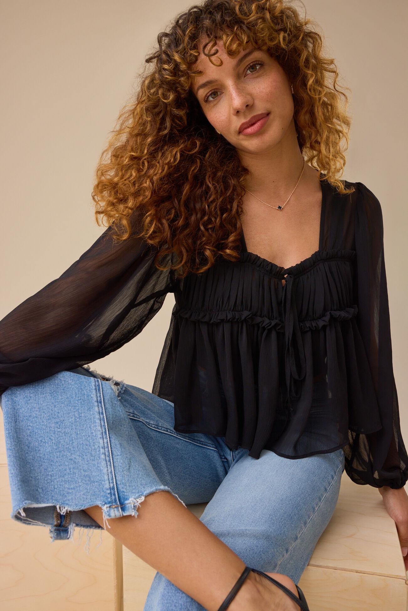 Darsea Chiffon Babydoll Top Product Image