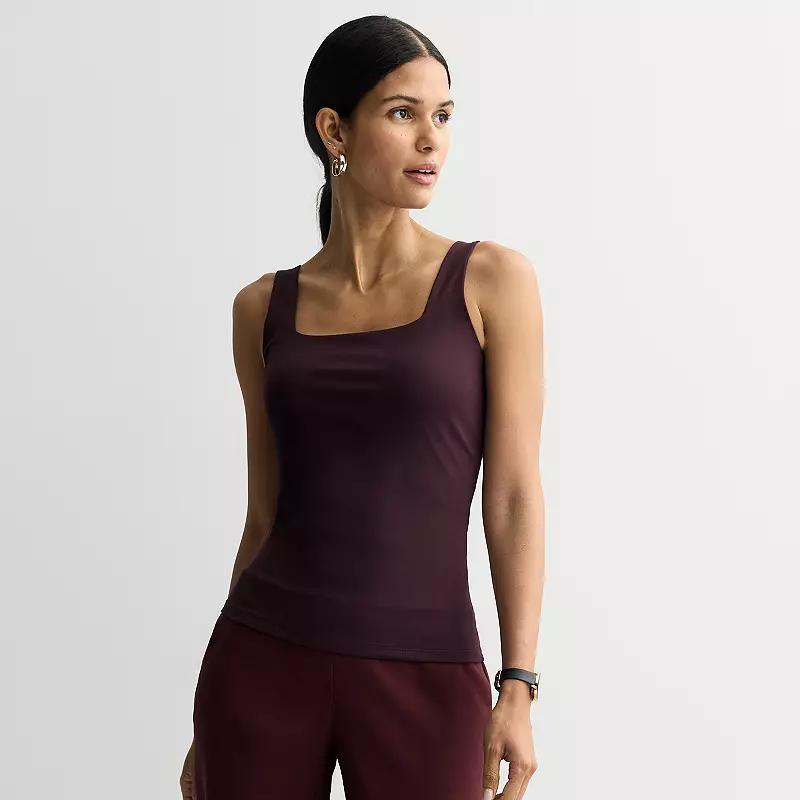 Women's Nine West Sculpt Squareneck Tank Top,  Product Image