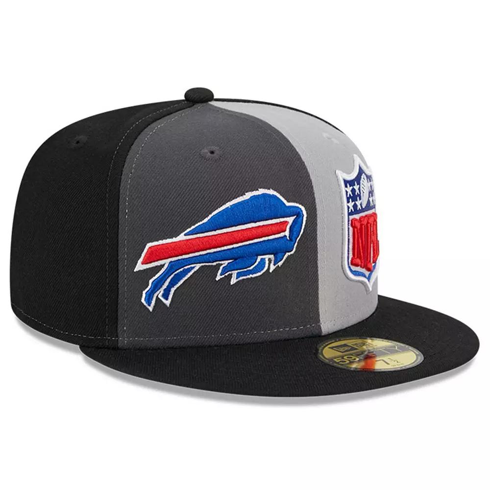 Men's New Era  Gray/Black Buffalo Bills 2023 Sideline 59FIFTY Fitted Hat, Size: 7 1/8, Grey Product Image
