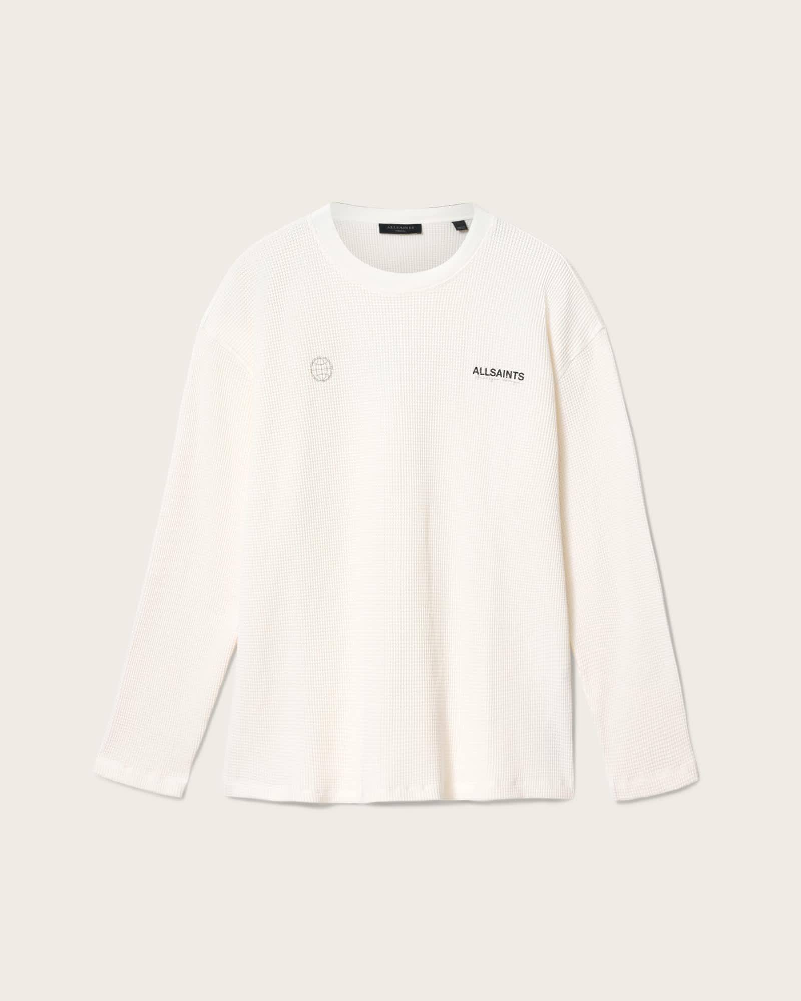 Emblem Oversized Long Sleeve T-Shirt COTTAGE WHITE | ALLSAINTS US Product Image