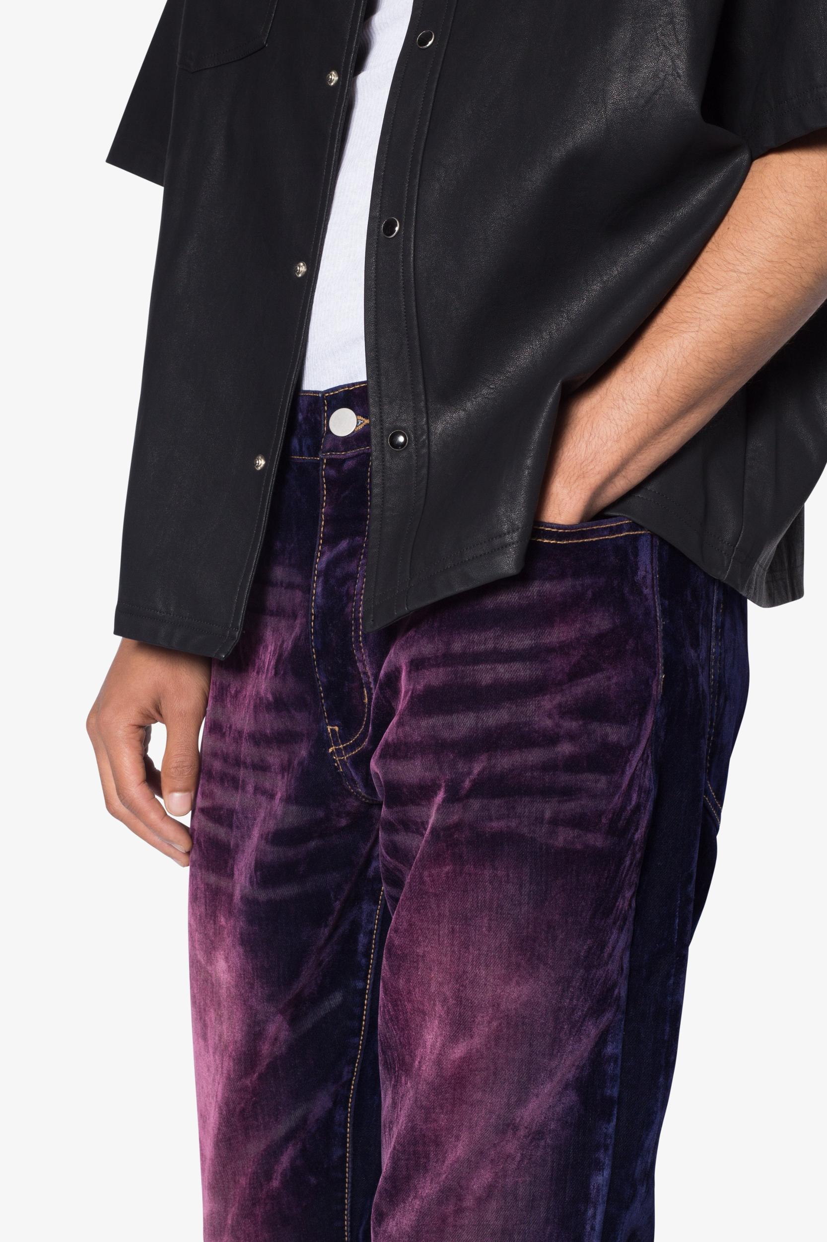 B577 Suede Flare Denim - Purple Product Image