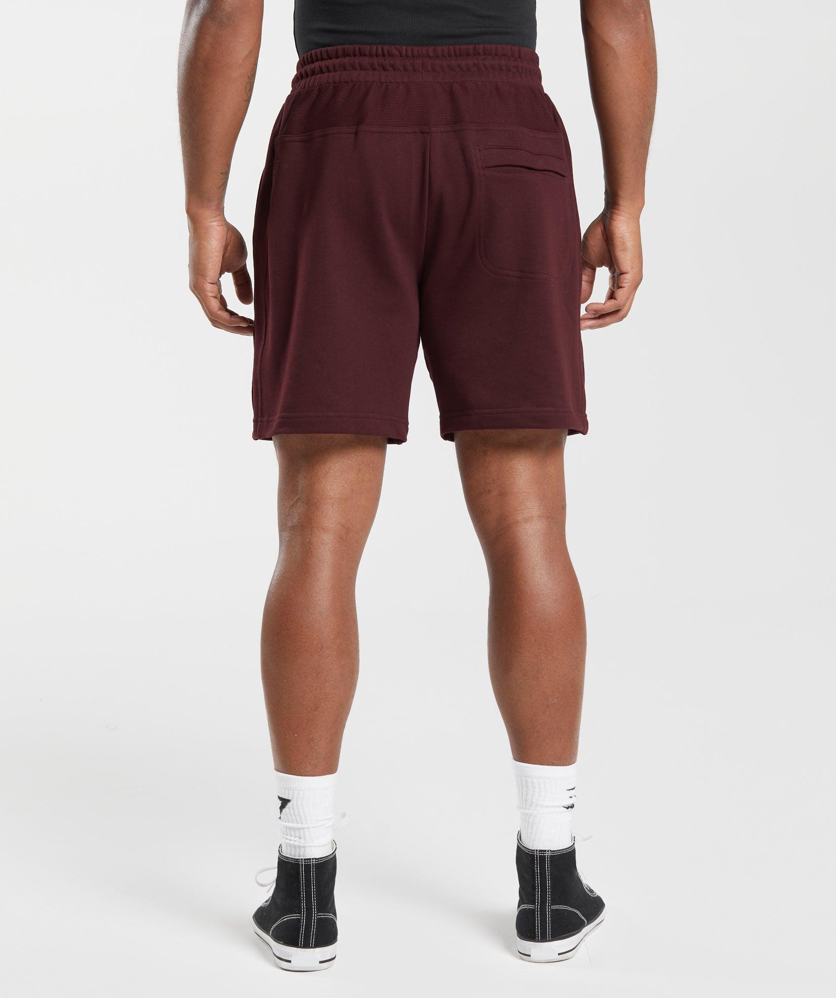 Gymshark Rest Day Essentials Shorts - Rich Maroon Male Product Image