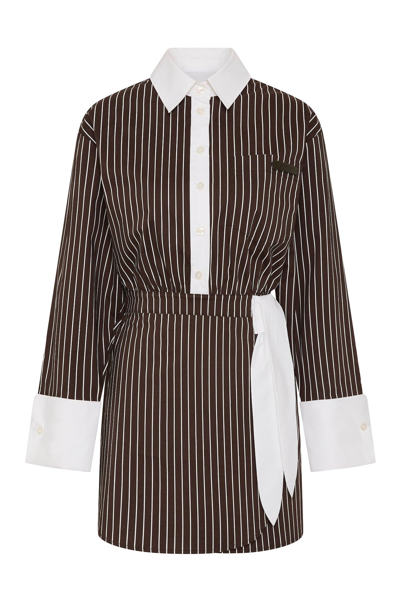 Palmer Striped Shirt Dress Product Image