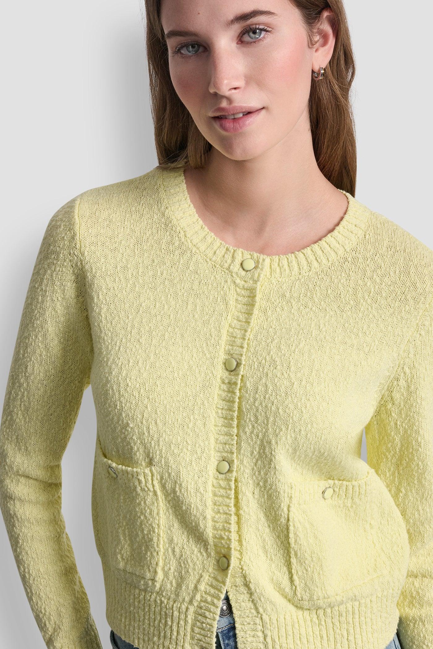 CREW NECK CARDIGAN WITH PATCH POCKETS Product Image