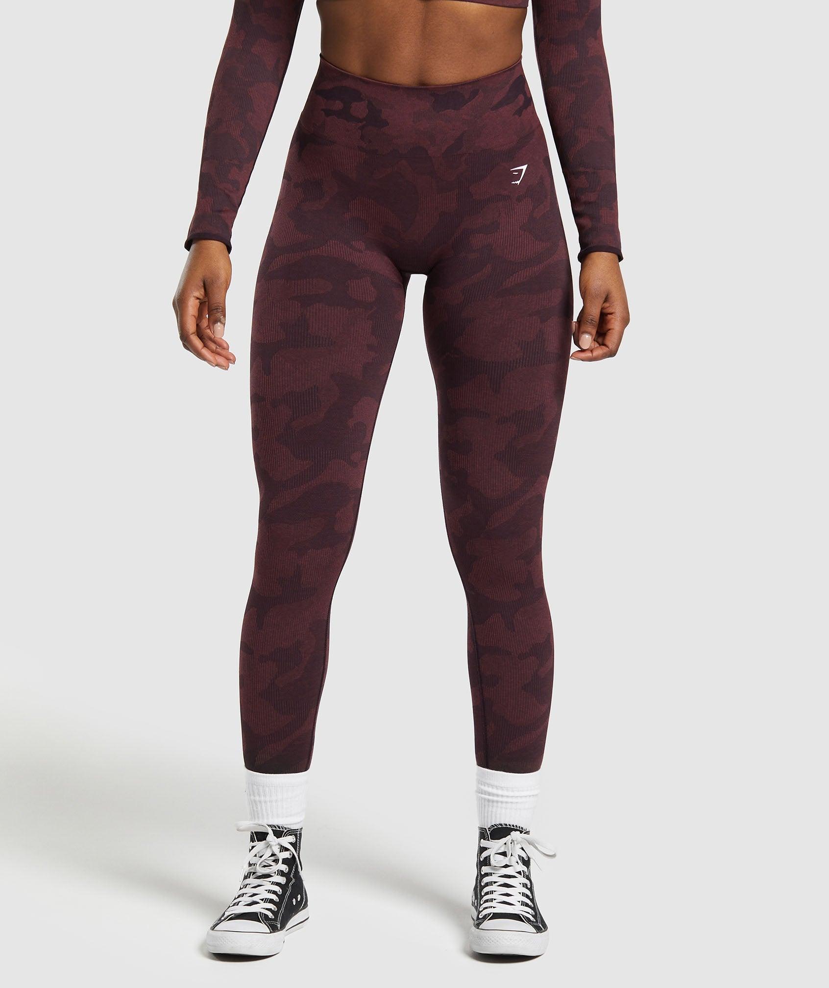 Gymshark Adapt Camo Seamless Leggings - Plum Brown/Burgundy Brown Female Product Image