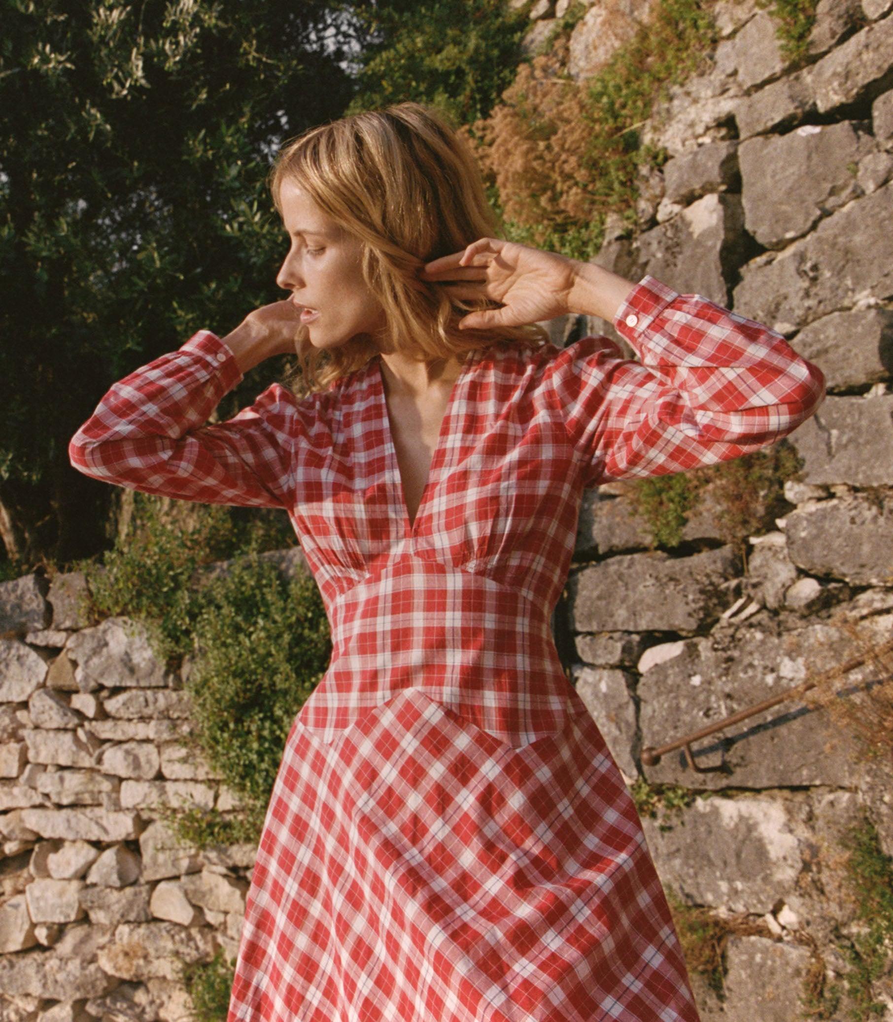 CHARLESTON DRESS -- ALSACE PLAID Product Image