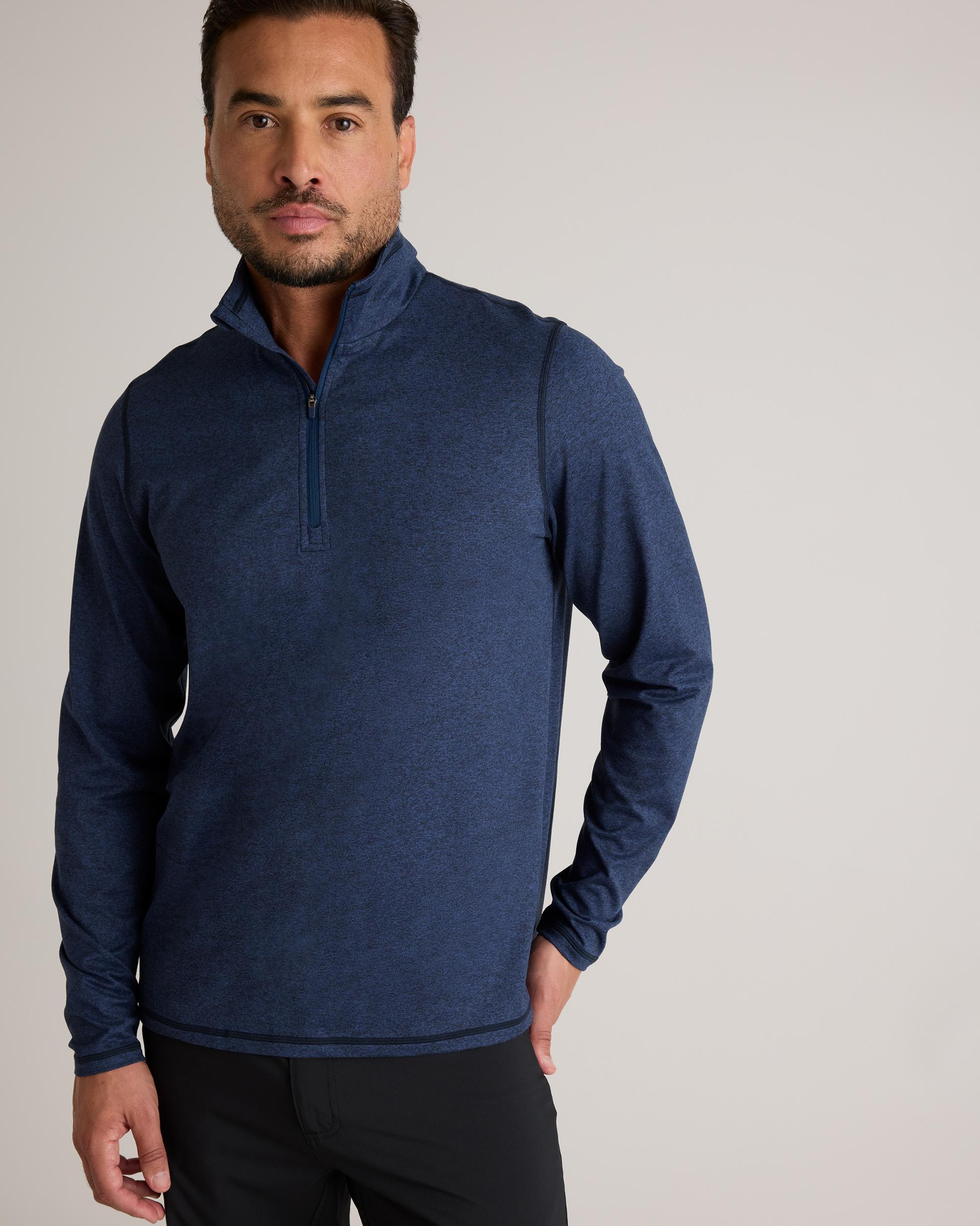 Quince | Men's Super Soft Performance Half-Zip Pullover Flowknit Activewear, Size XL, Recycled Polyester Product Image