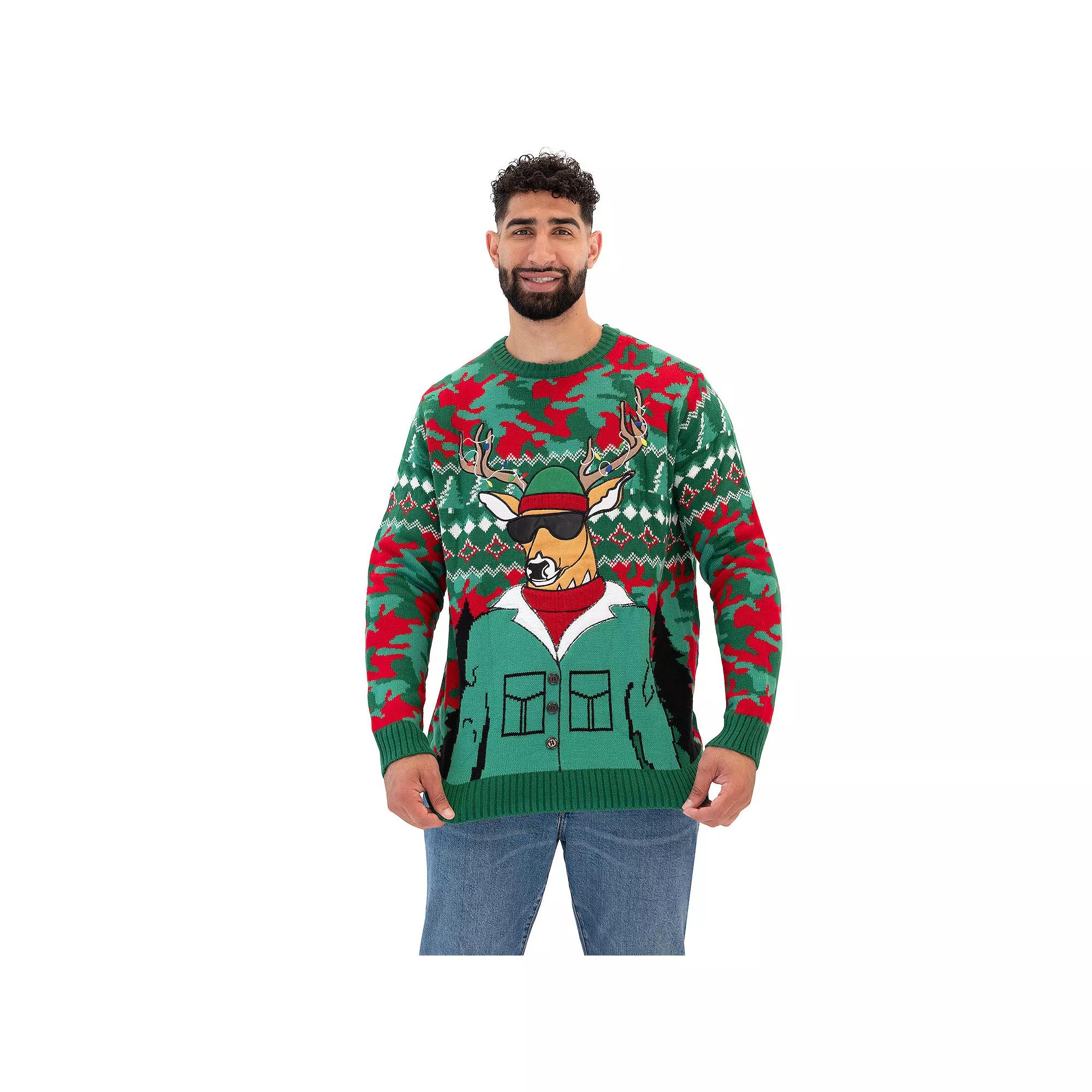 Big & Tall Celebrate Together™ Woodsy Reindeer Ugly Christmas Sweater, Men's, Size: 2XB Product Image