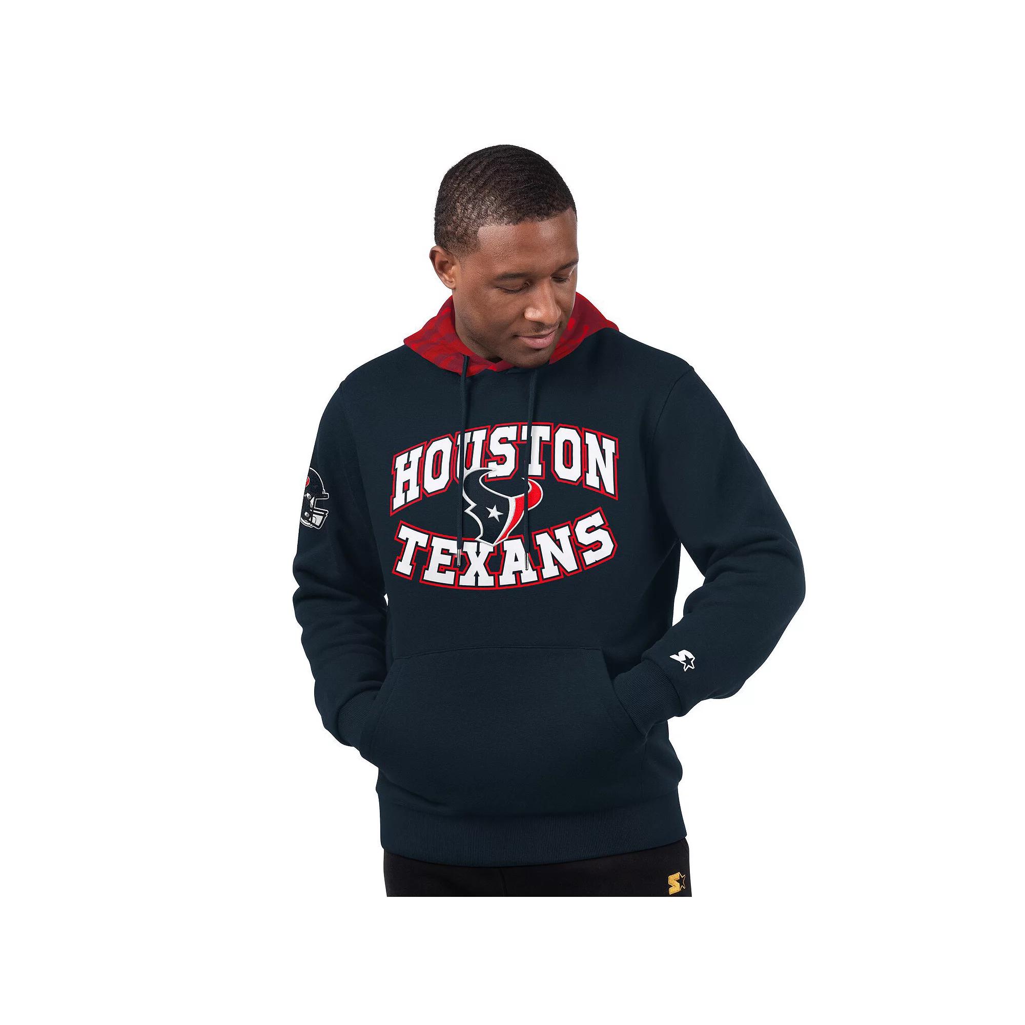 Men's Starter Navy Houston Texans Thursday Night Gridiron Pullover Hoodie,  Product Image