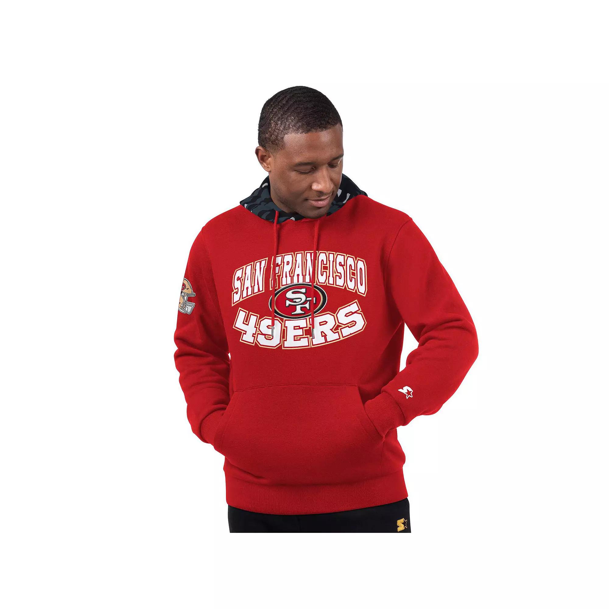 Men's Starter Scarlet San Francisco 49ers Thursday Night Gridiron Pullover Hoodie,  Product Image
