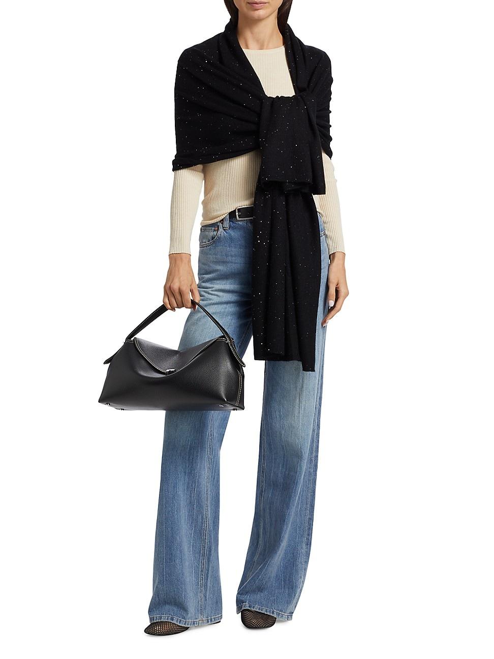 All-Over Sequin Cashmere Scarf Product Image