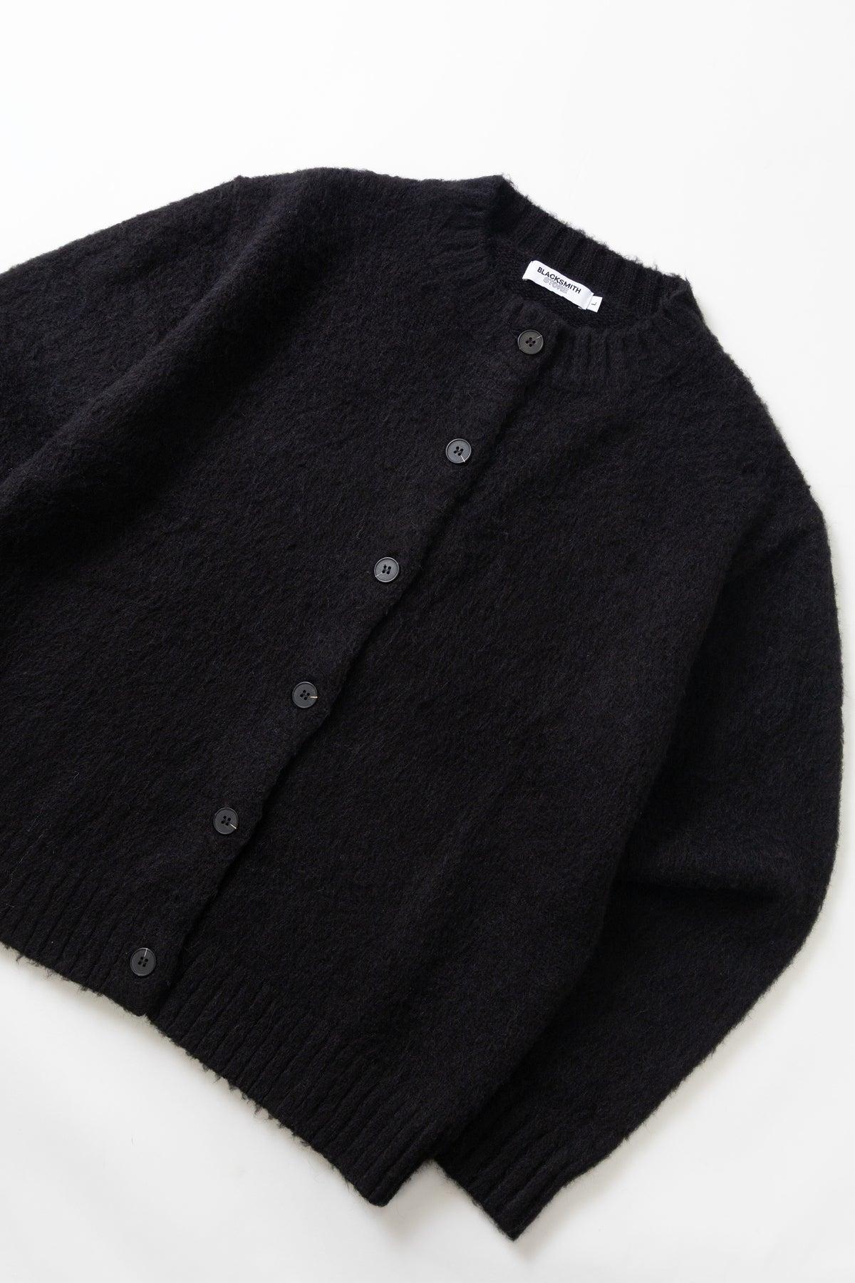 Blacksmith - Stand Collar Cardigan - Black Product Image
