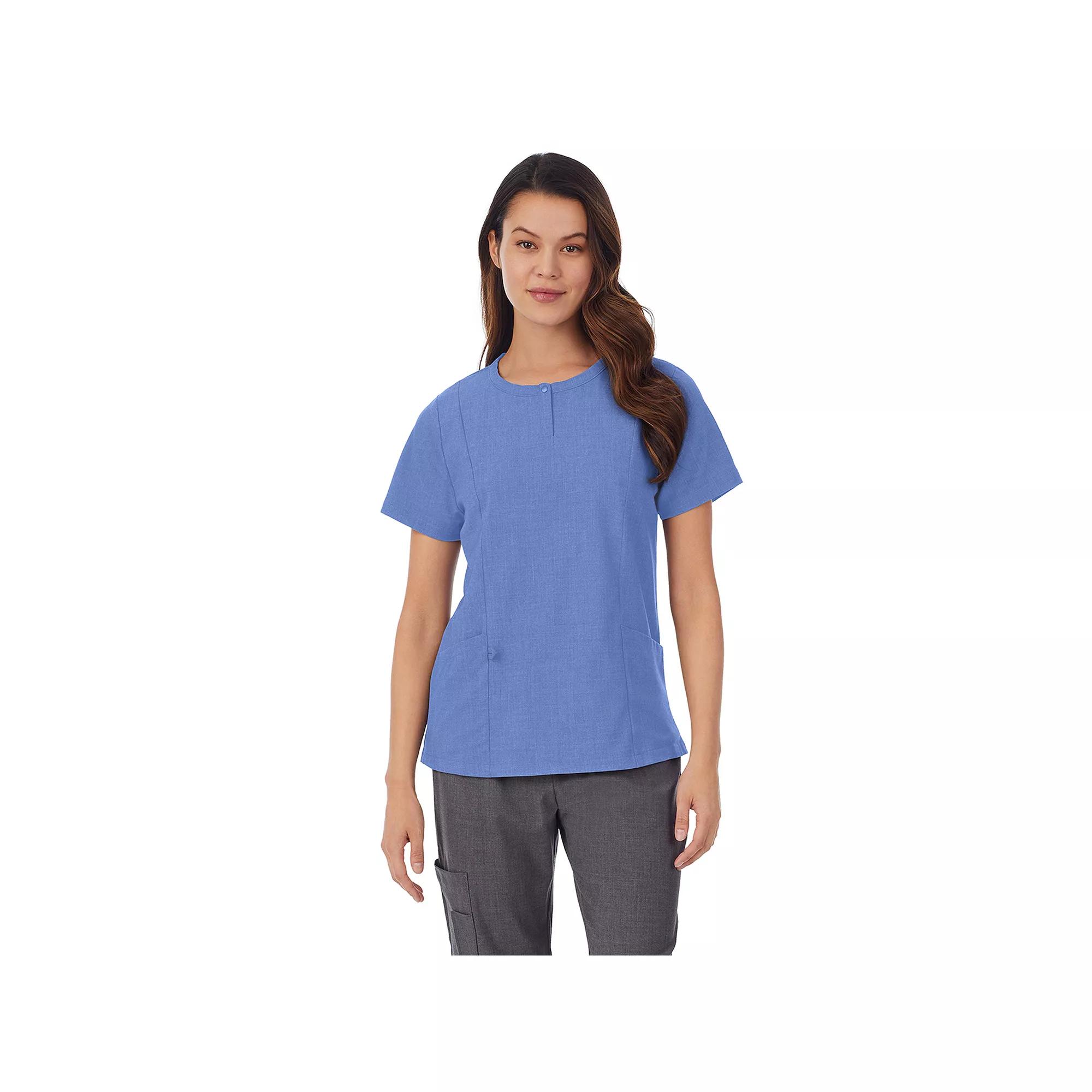Women's Cuddl Duds® Scrubs Henley Top With 2 Pockets,  Product Image