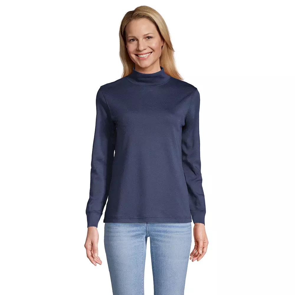 Petite Lands' End Supima Mockneck Top, Women's,  Product Image
