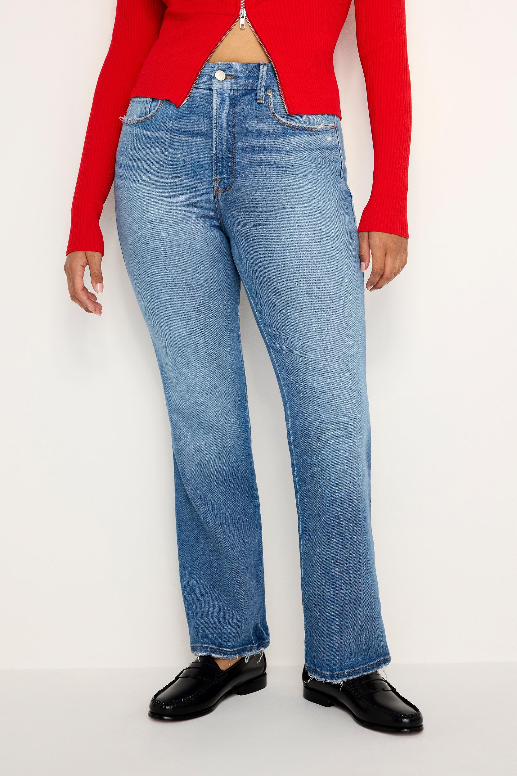 GOOD CURVE STRAIGHT JEANS | INDIGO338 Product Image