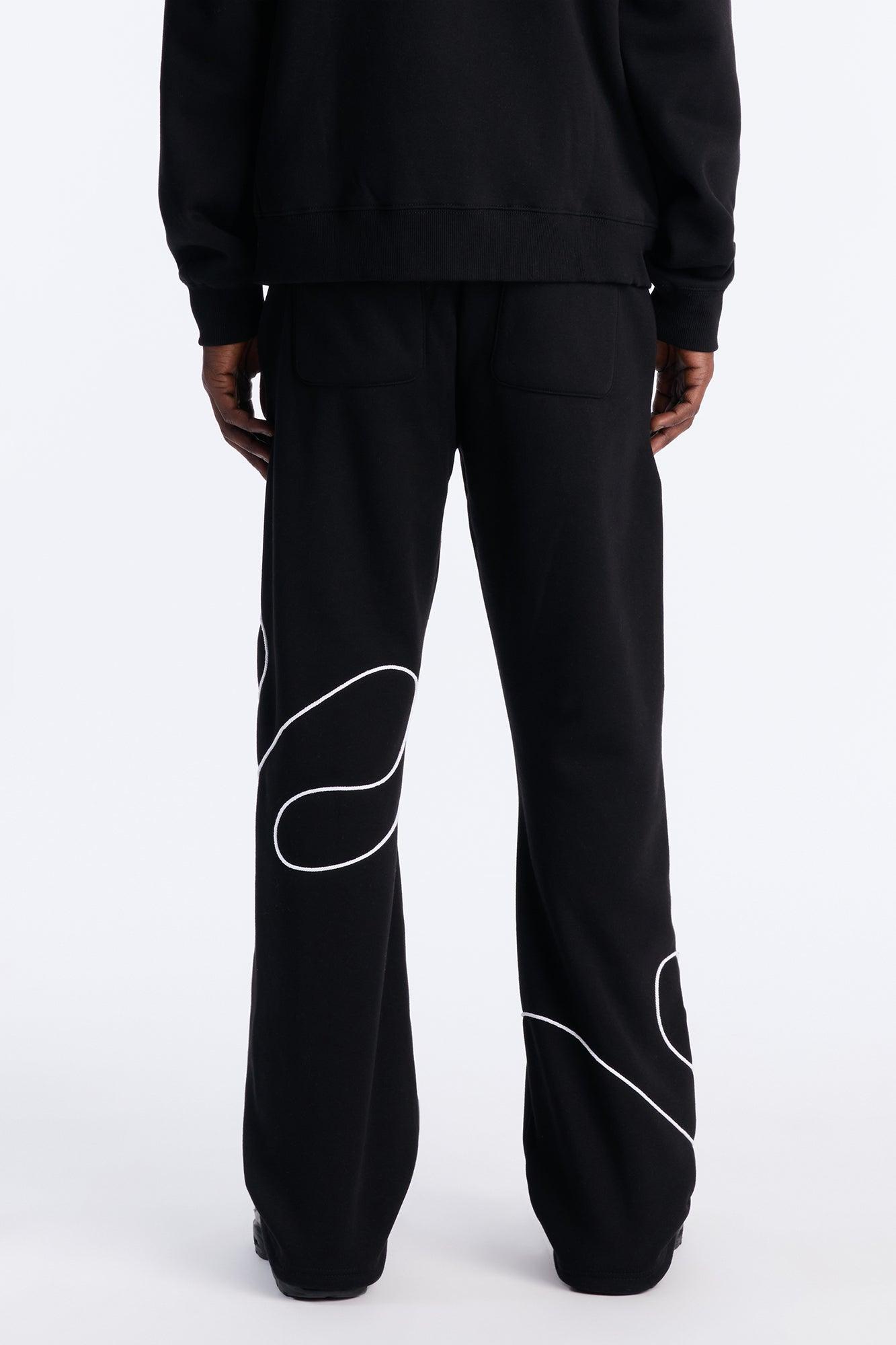 Lasso Slim Flare Sweatpants - Black Product Image