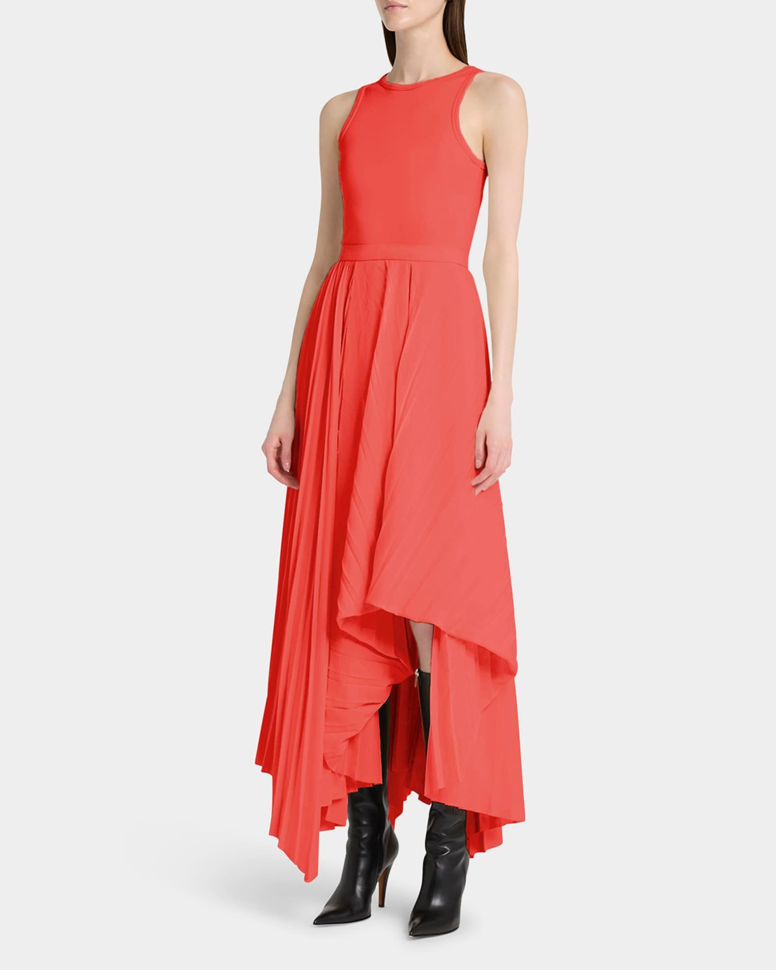 Sleeveless Pleated Skirt Maxi Dress Product Image