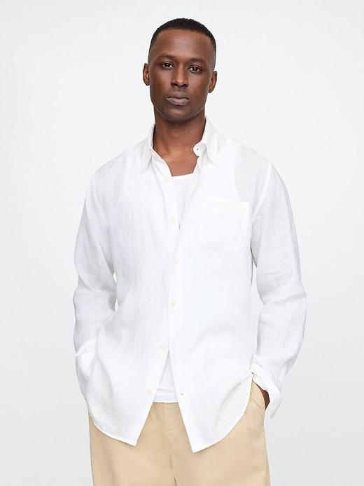 100% Linen Classic Shirt Product Image