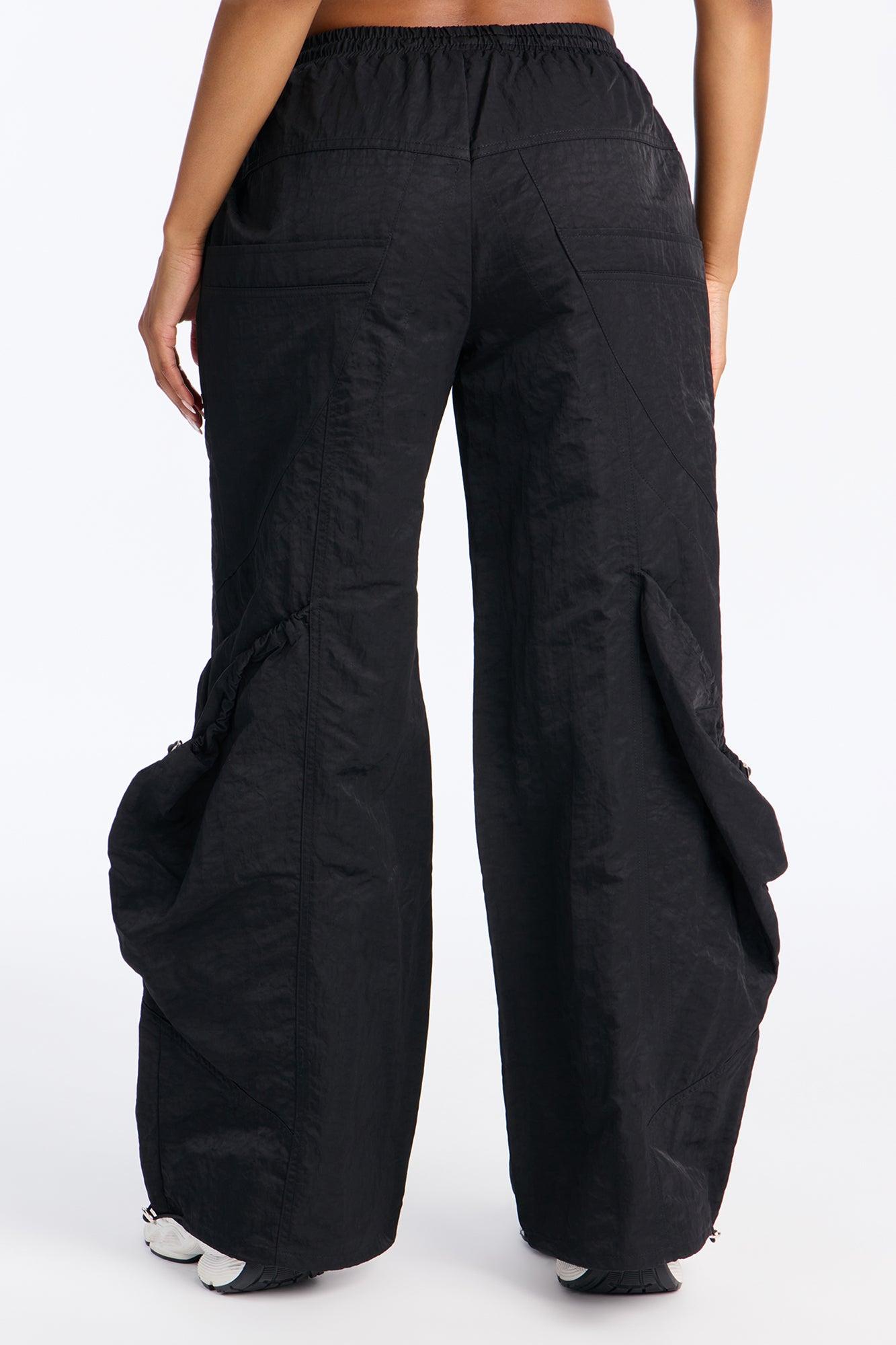 Mara Windbreaker Cargo Jogger Pant 31″ - Black Female Product Image
