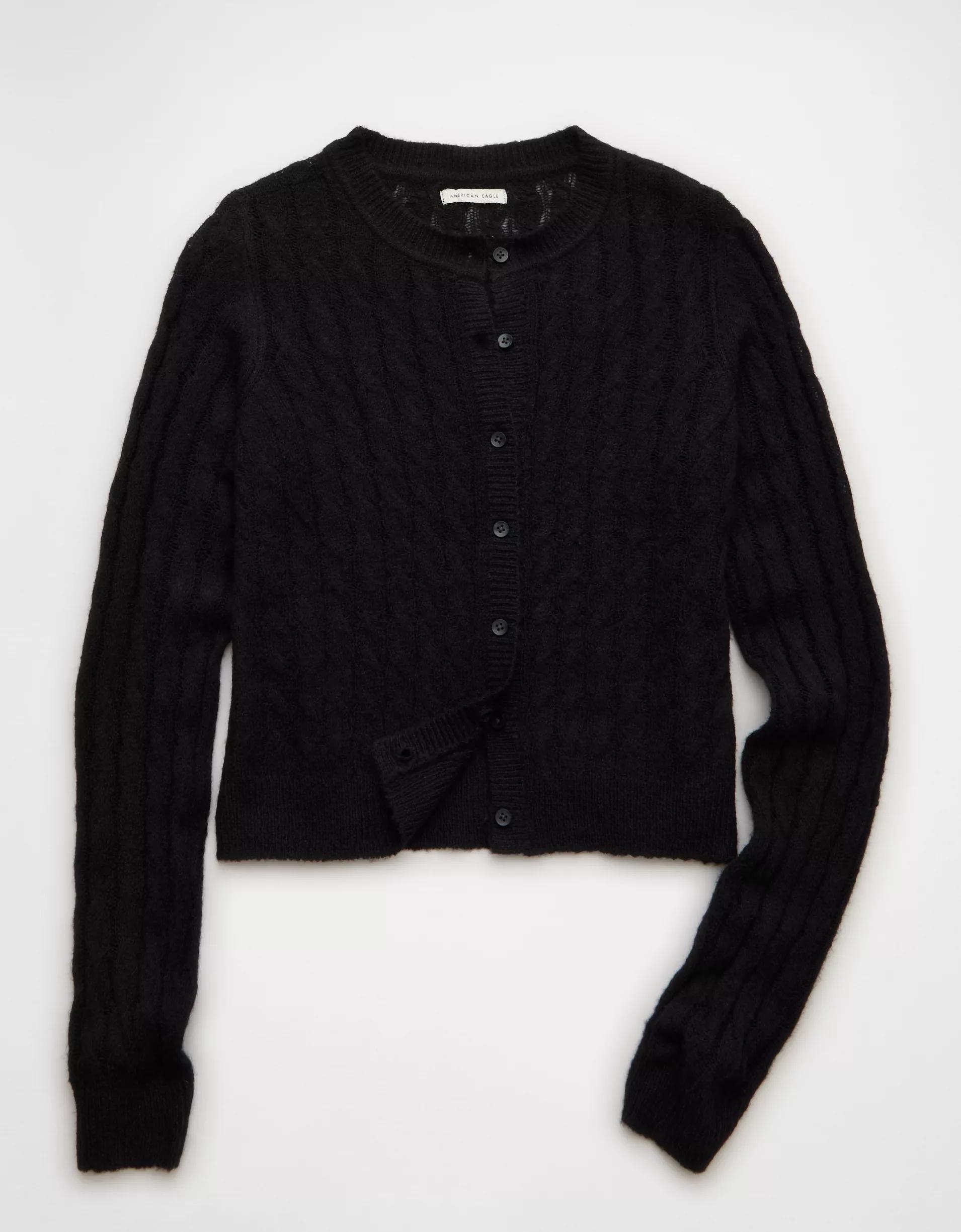 AE Whoa So Soft Button-Front Cardigan Product Image