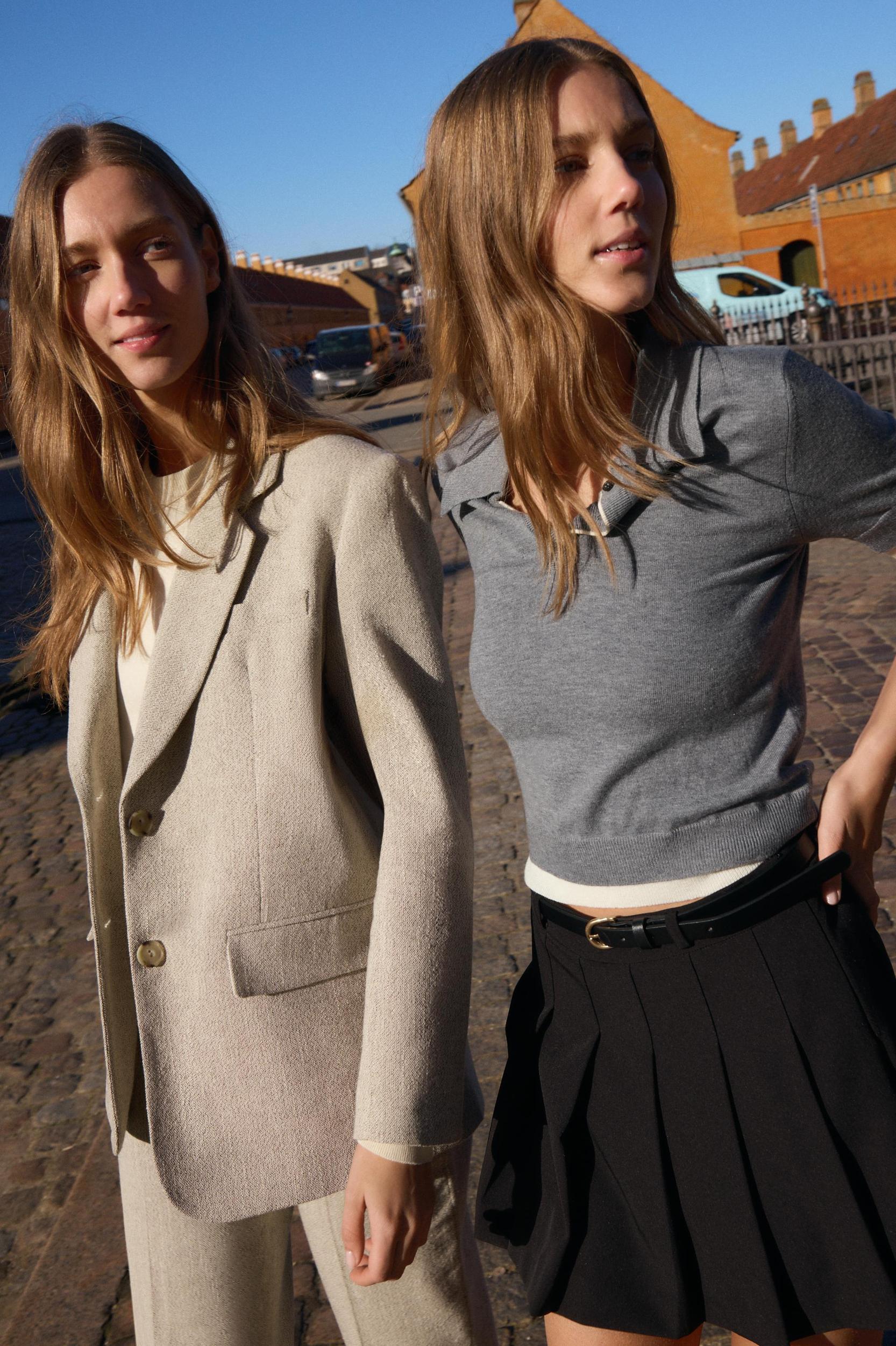 BELTED BOX PLEAT SKORT Product Image