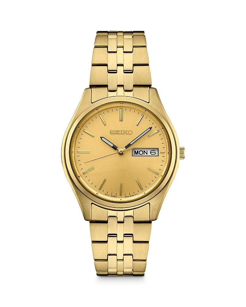 Seiko Mens Essential Two Tone White Dial Watch - SUR430 Gold Silver Product Image